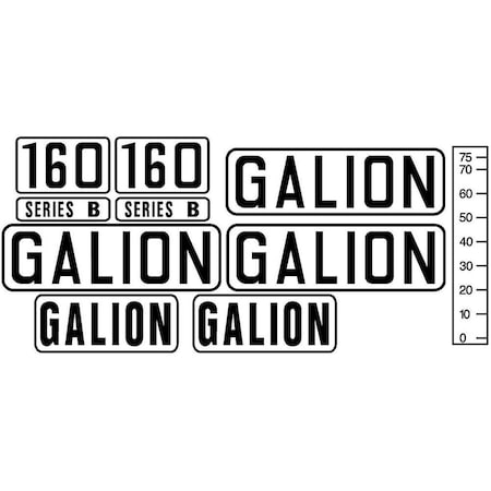 Aftermarket New Decal Set for Galion Model 160 Series B Machines MAE30-0219